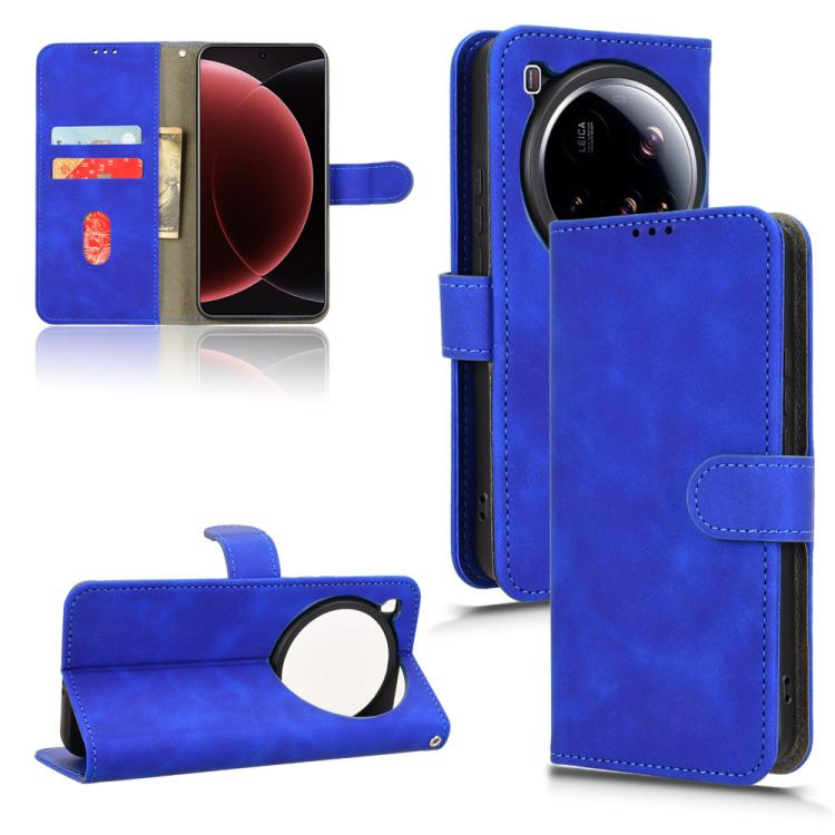 

For Xiaomi 15 Ultra Skin Feel Magnetic Flip Leather Phone Case(Blue)