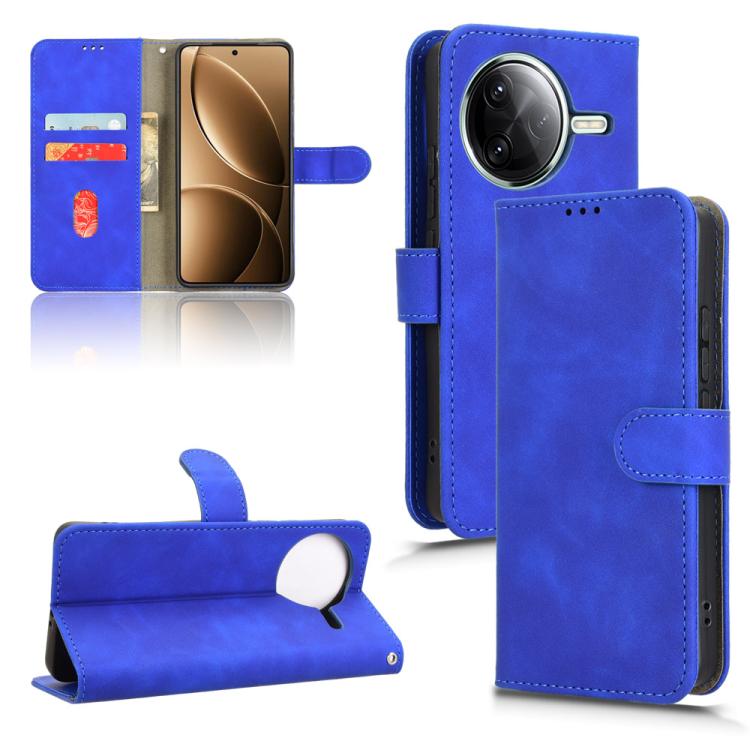 

For Xiaomi Poco F7 Pro / F7 Ultra Skin Feel Magnetic Flip Leather Phone Case(Blue)
