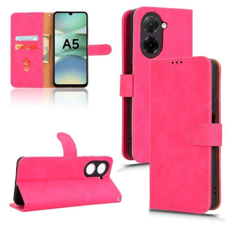 

For Xiaomi Poco C71 / Redmi A5 4G 171.7mm Skin Feel Magnetic Flip Leather Phone Case(Rose Red)