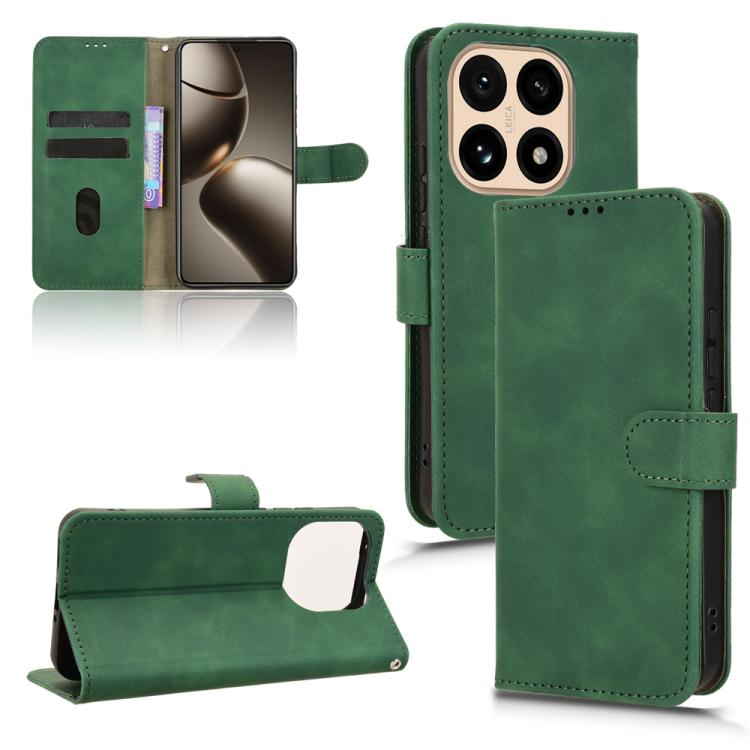 

For Xiaomi 15T 5G Skin Feel Magnetic Flip Leather Phone Case(Green)