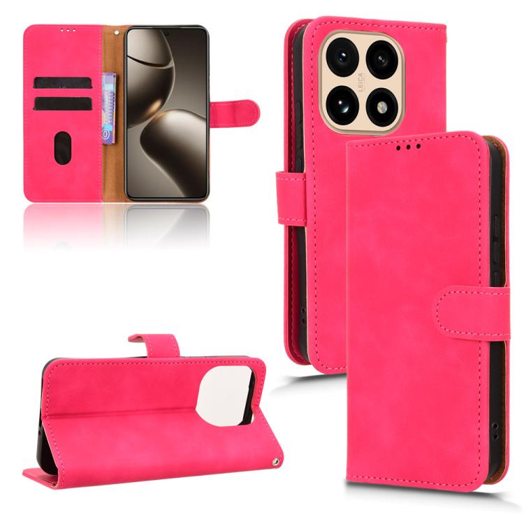 

For Xiaomi 15T 5G Skin Feel Magnetic Flip Leather Phone Case(Rose Red)