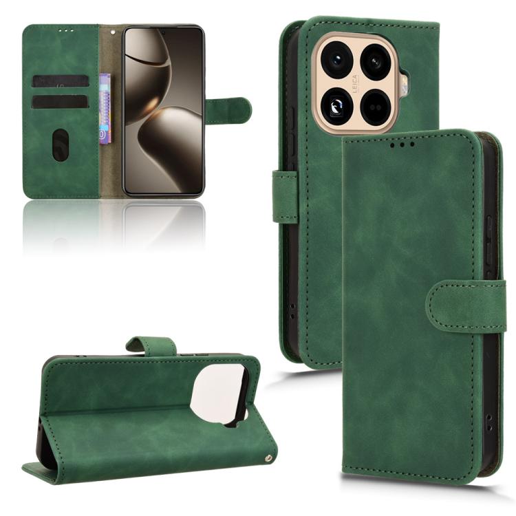 

For Xiaomi 15T Pro 5G Skin Feel Magnetic Flip Leather Phone Case(Green)