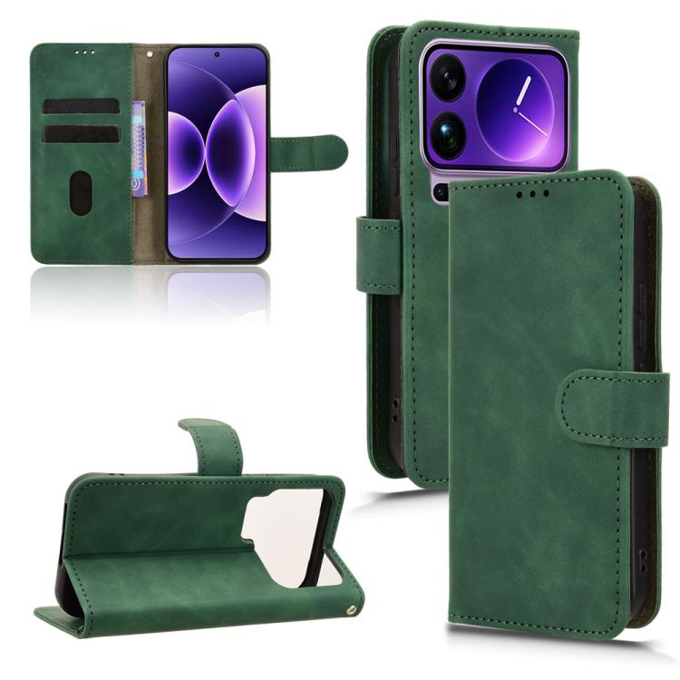 

For Xiaomi 17 Pro Skin Feel Magnetic Flip Leather Phone Case(Green)