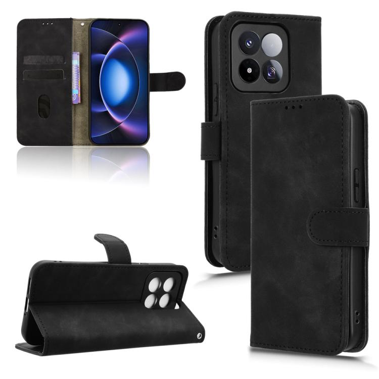For Xiaomi 17 Max 5G Skin Feel Magnetic Flip Leather Phone Case(Black)
