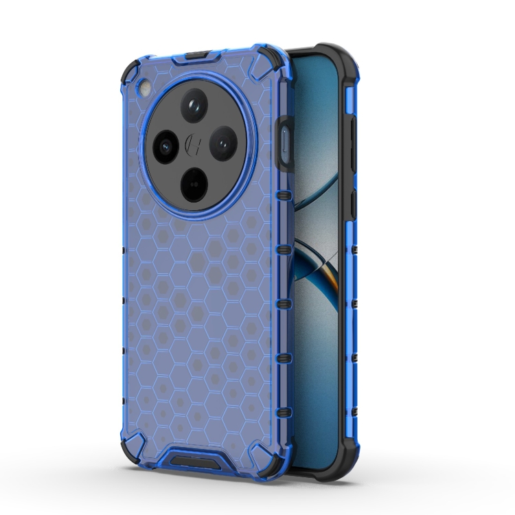 

For OPPO Find X8 5G Honeycomb Shockproof Phone Case(Blue)