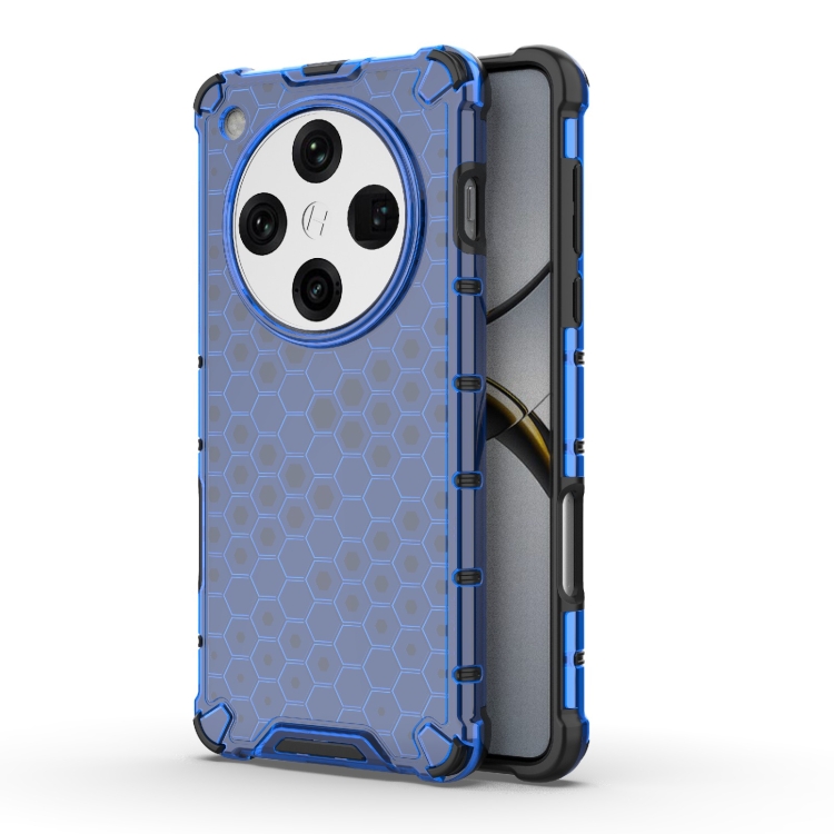 

For OPPO Find X8 Pro 5G Honeycomb Shockproof Phone Case(Blue)
