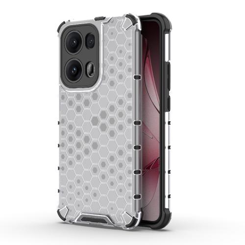 

For OPPO Reno13 Pro 5G Global Honeycomb Shockproof Phone Case(White)