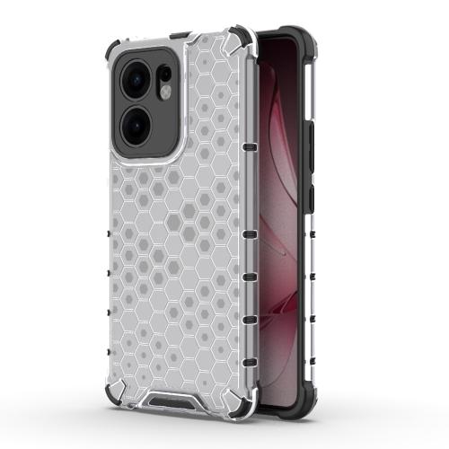 

For OPPO Reno13 F 5G Global Honeycomb Shockproof Phone Case(White)