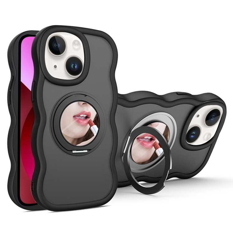 

For iPhone 13 Mirror Holder MagSafe Phone Case(Black)