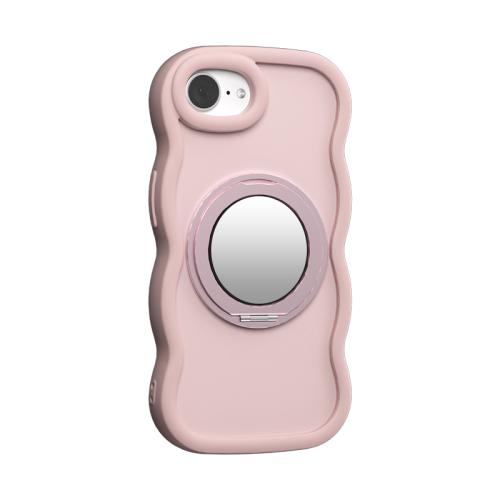 

For iPhone 16e Mirror Holder MagSafe Phone Case(Pink)