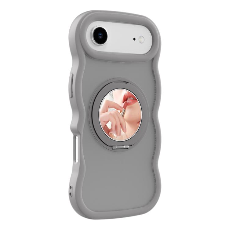 

For iPhone Air Mirror Holder MagSafe Phone Case(Grey)