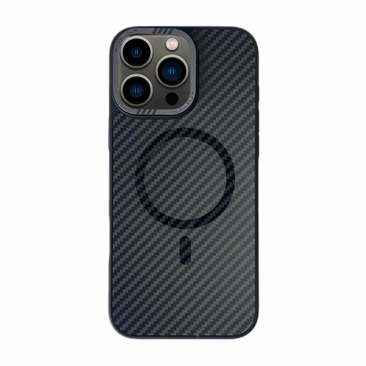 

For iPhone 13 Pro Carbon Fiber MagSafe Magnetic Phone Case(Black)