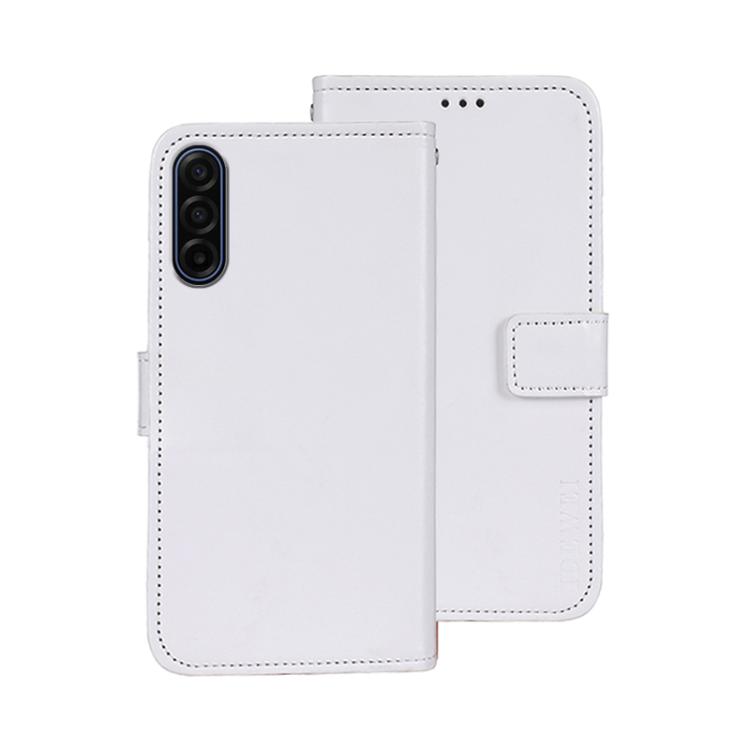 

For Samsung Galaxy S25 FE 5G idewei Crazy Horse Texture Leather Phone Case(White)
