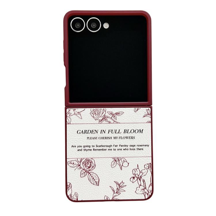 

For Samsung Galaxy Z Flip7 5G Sketch Flower Pattern Phone Case(Rose)