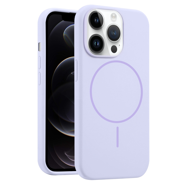 

For iPhone 12 Pro Liquid Silicone MagSafe Phone Case(Lilac)