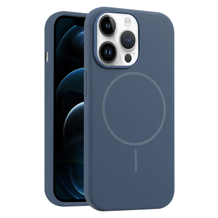 

For iPhone 12 Pro Max Liquid Silicone MagSafe Phone Case(Royal Blue)