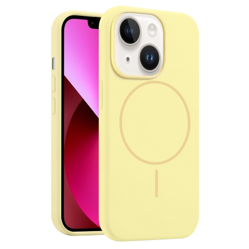 

For iPhone 13 Liquid Silicone MagSafe Phone Case(Yellow)