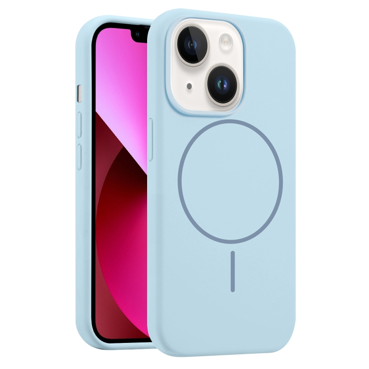 

For iPhone 13 Liquid Silicone MagSafe Phone Case(Blue)