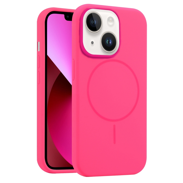 

For iPhone 13 Liquid Silicone MagSafe Phone Case(Rose Red)