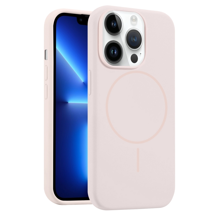 

For iPhone 13 Pro Liquid Silicone MagSafe Phone Case(Pink)