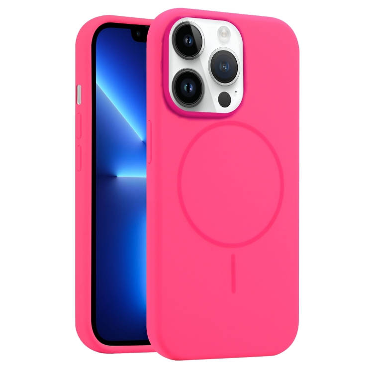 

For iPhone 13 Pro Liquid Silicone MagSafe Phone Case(Rose Red)