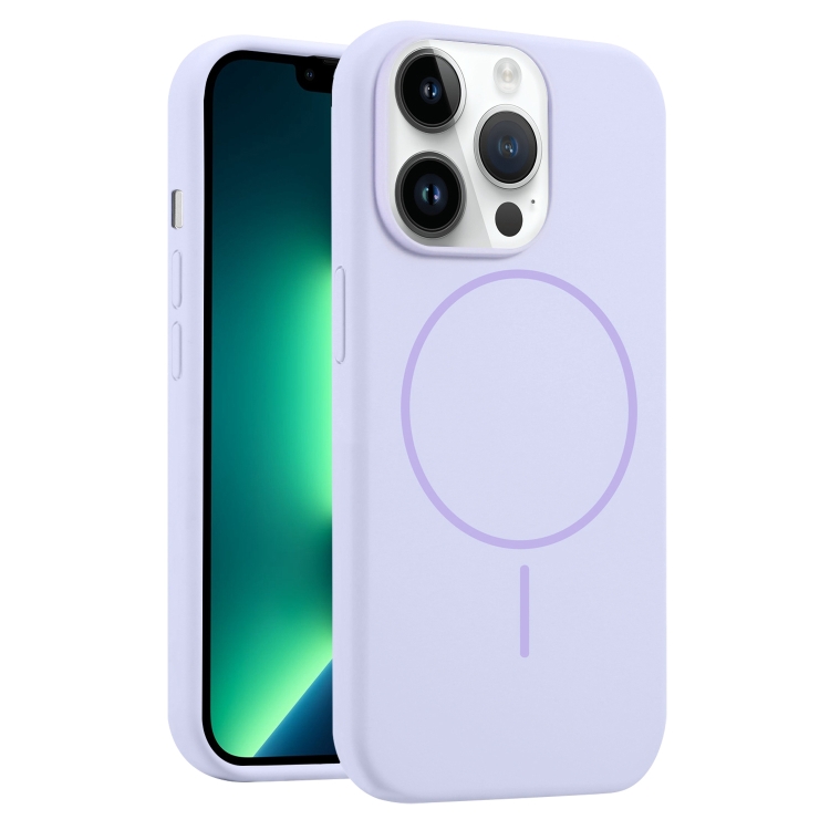 

For iPhone 13 Pro Max Liquid Silicone MagSafe Phone Case(Lilac)