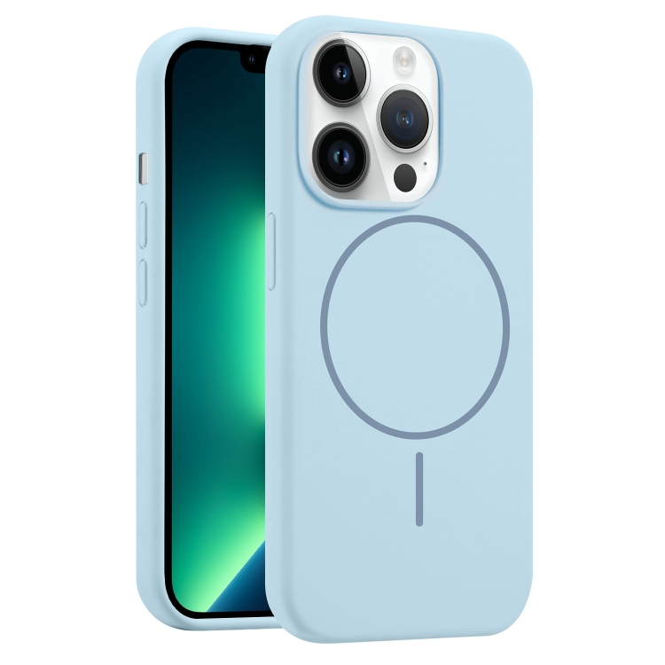 

For iPhone 13 Pro Max Liquid Silicone MagSafe Phone Case(Blue)