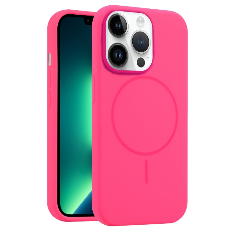 

For iPhone 13 Pro Max Liquid Silicone MagSafe Phone Case(Rose Red)