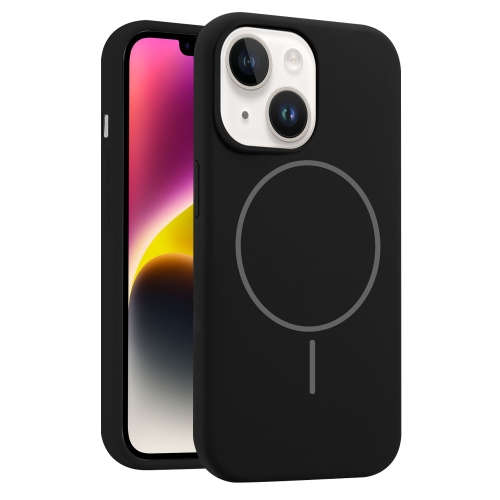 

For iPhone 14 Liquid Silicone MagSafe Phone Case(Black)
