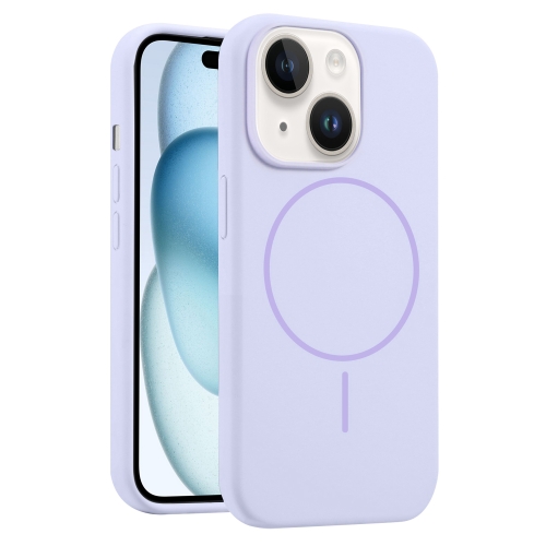 

For iPhone 15 Liquid Silicone MagSafe Phone Case(Lilac)