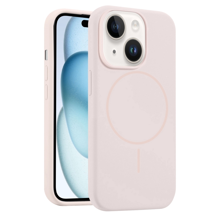 

For iPhone 15 Liquid Silicone MagSafe Phone Case(Pink)