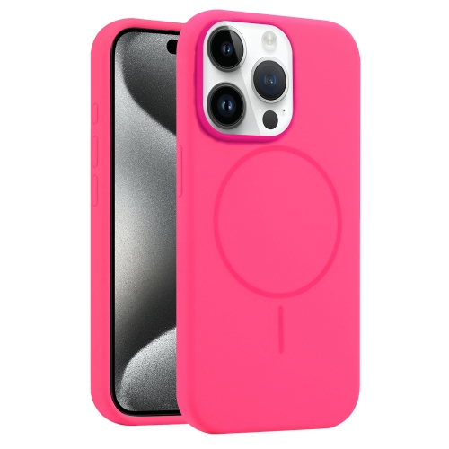 

For iPhone 15 Pro Max Liquid Silicone MagSafe Phone Case(Rose Red)