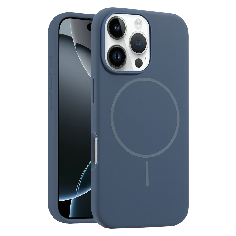 

For iPhone 16 Pro Liquid Silicone MagSafe Phone Case(Royal Blue)