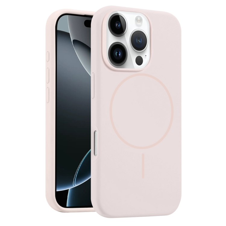 

For iPhone 16 Pro Liquid Silicone MagSafe Phone Case(Pink)