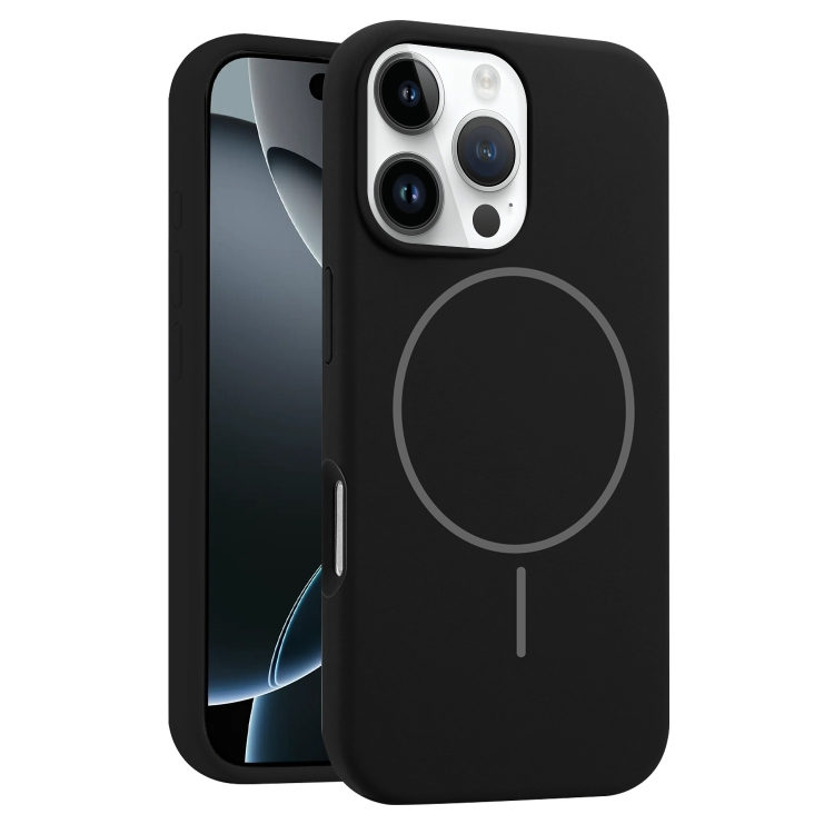 

For iPhone 16 Pro Liquid Silicone MagSafe Phone Case(Black)
