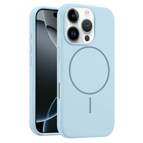 

For iPhone 16 Pro Liquid Silicone MagSafe Phone Case(Blue)