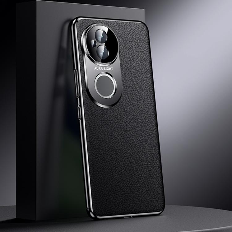 

For vivo S20 Genuine Leather PC Phone Case(Black)