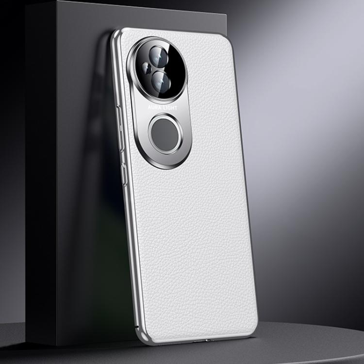 

For vivo S20 Genuine Leather PC Phone Case(White)