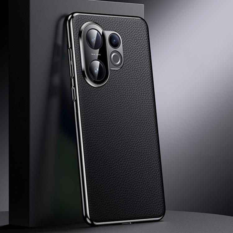 For vivo S30 Genuine Leather PC Phone Case(Black)