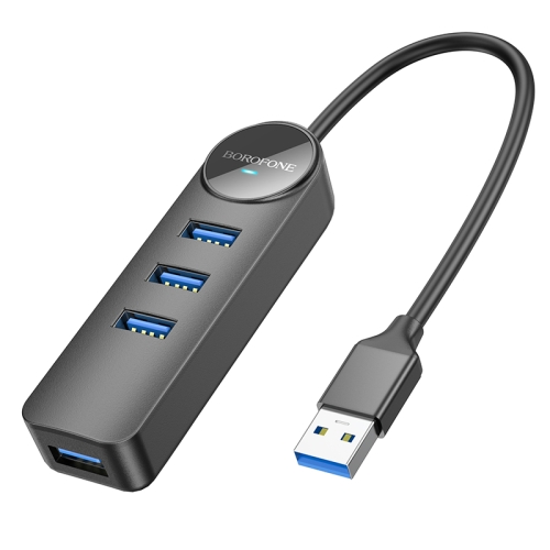 

BOROFONE DH5 Multi-function 4 in 1 USB to USB 3.0 x 4 HUB Adapter, Length:0.2m(Black)