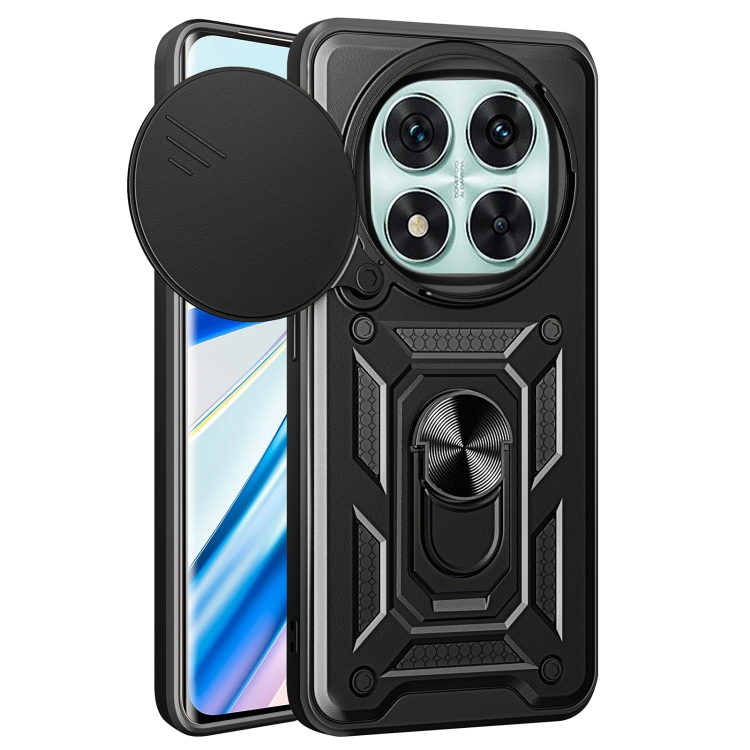 

For Redmi Note 14 Pro 5G Sliding Camera Cover Design TPU+PC Phone Case(Black)