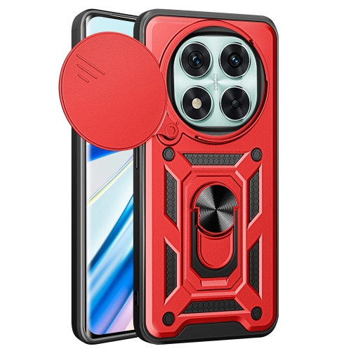 

For Redmi Note 14 Pro 5G Sliding Camera Cover Design TPU+PC Phone Case(Red)