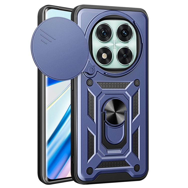 

For Redmi Note 14 Pro 5G Sliding Camera Cover Design TPU+PC Phone Case(Blue)
