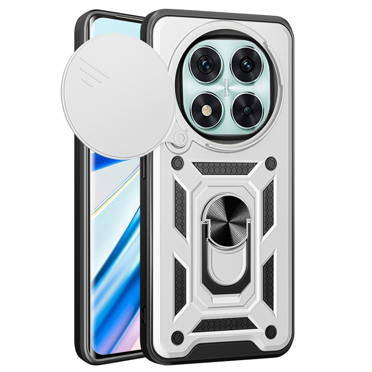 

For Redmi Note 14 Pro 5G Sliding Camera Cover Design TPU+PC Phone Case(Silver)