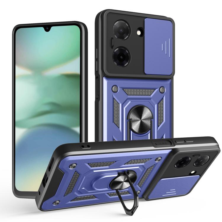 

For Redmi A5 4G 173.3mm Sliding Camera Cover Design TPU+PC Phone Case(Blue)