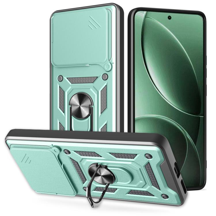 

For Redmi K80 5G Sliding Camera Cover Design TPU+PC Phone Case(Green)