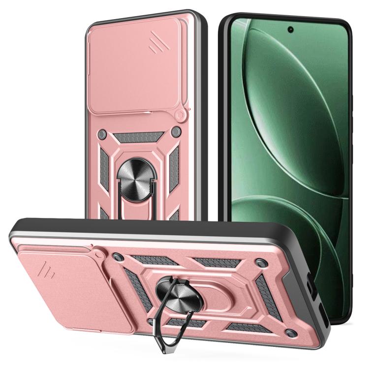 

For Redmi K80 5G Sliding Camera Cover Design TPU+PC Phone Case(Rose Gold)