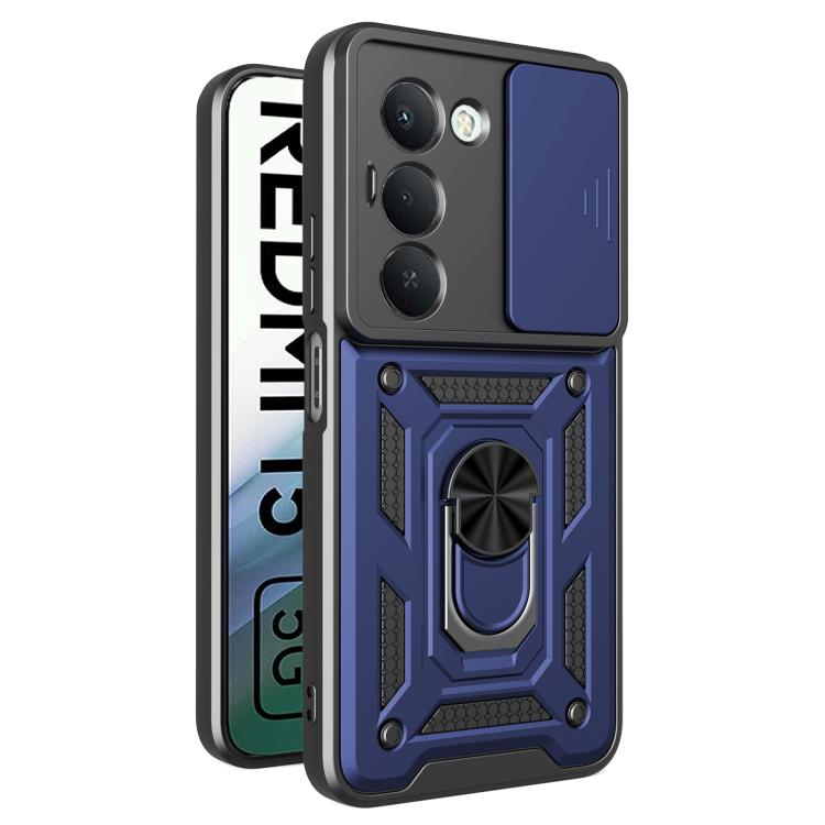 

For Redmi 15 5G Global/15 4G SEA 169mm Sliding Camera Cover Design TPU+PC Phone Case(Blue)
