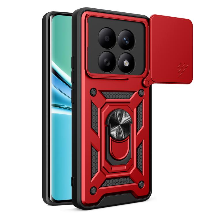 

For Redmi Note 15 5G Global 164mm Sliding Camera Cover Design TPU+PC Phone Case(Red)