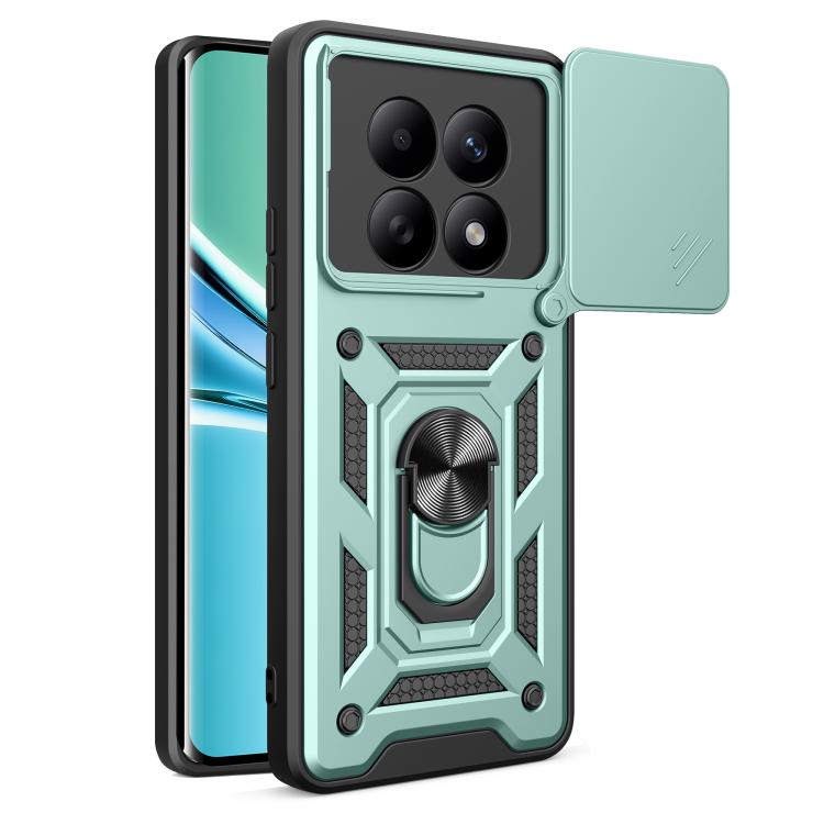 

For Redmi Note 15 5G Global 164mm Sliding Camera Cover Design TPU+PC Phone Case(Green)